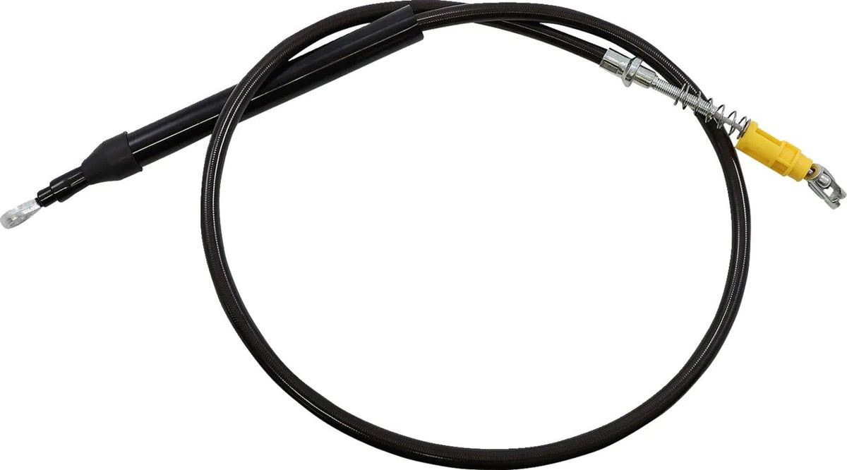 La Choppers Midnight Black Braided Clutch Cable 15-17" Softail