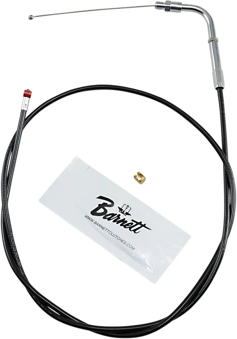 Barnett Black Vinyl Throttle/Idle Cable for Harley FLH/FLT