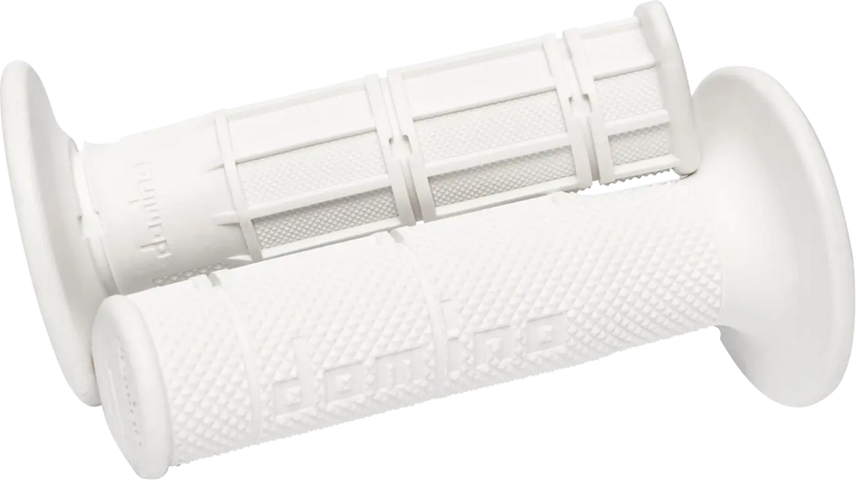 Domino Victor 1/2 Waffle Grips White for 7/8" Handlebar