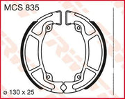 Trw Mcs835 Organic Brake Shoes - 130mm Diameter - Rear