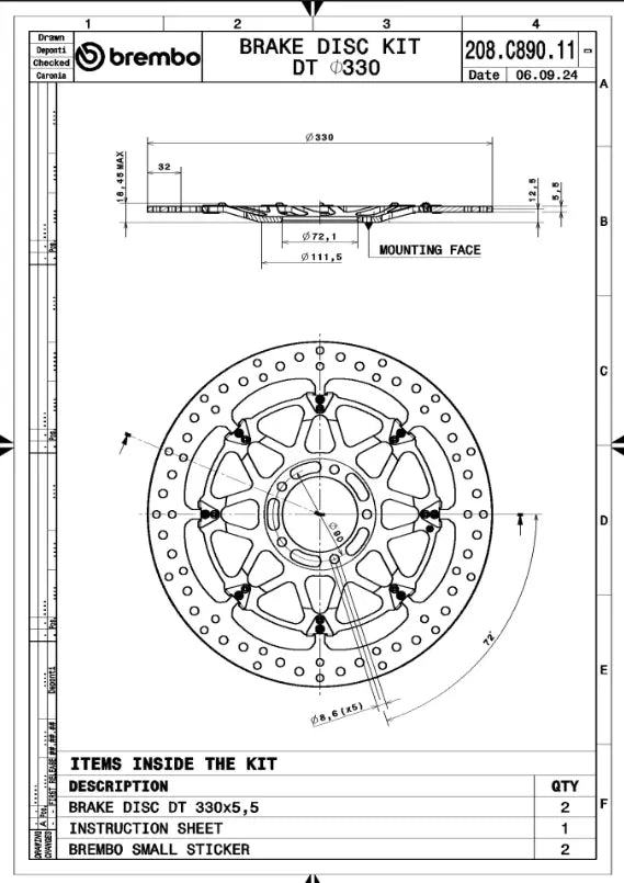 Brembo T-drive Upgrade Brake Rotor Kit
