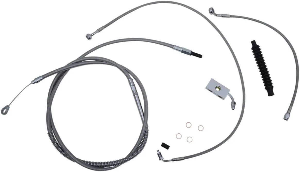 La Choppers Standard Stainless Braided Cable Kit for Ape Hangers