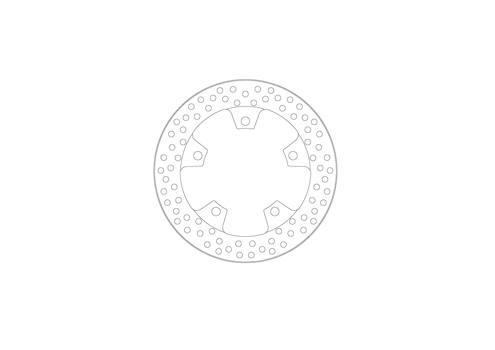 Moto-master Halo Series Fixed Brake Rotor - Rear