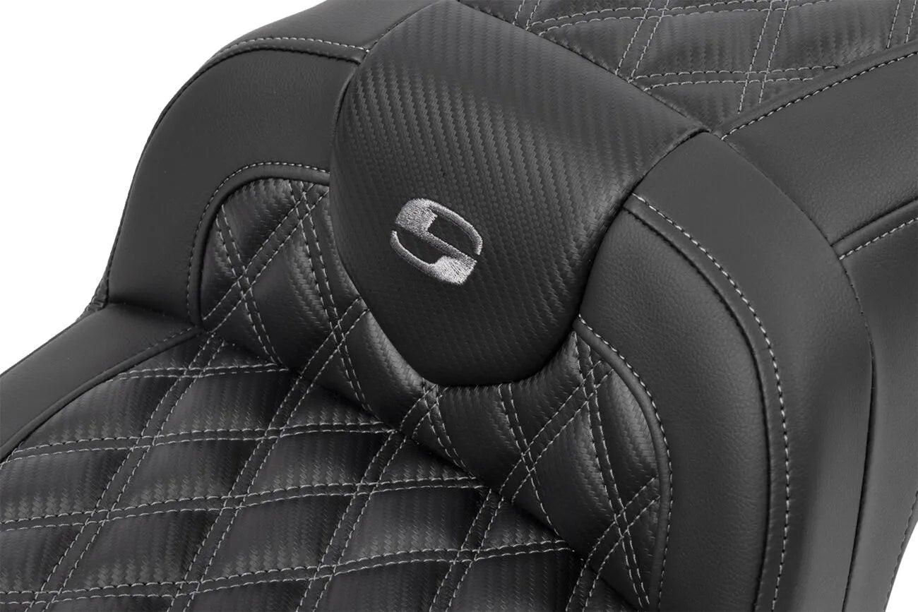 Saddlemen Roadsofa Lattice Stitch Seat - For Harley Davidson
