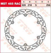 Trw Contoured Fixed Brake Rotor For Motorcycles & Scooters - Front & Rear