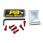 Pro Bolt Aluminium Fuel Cap Kit - Red Anodized