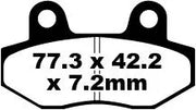 Ebc Sfa Series Organic Scooter Brake Pads - Front & Rear