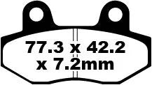 Ebc Sfa Series Organic Scooter Brake Pads - Front & Rear
