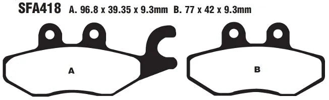 Ebc Sfa Series Organic Scooter Brake Pads - Front & Rear
