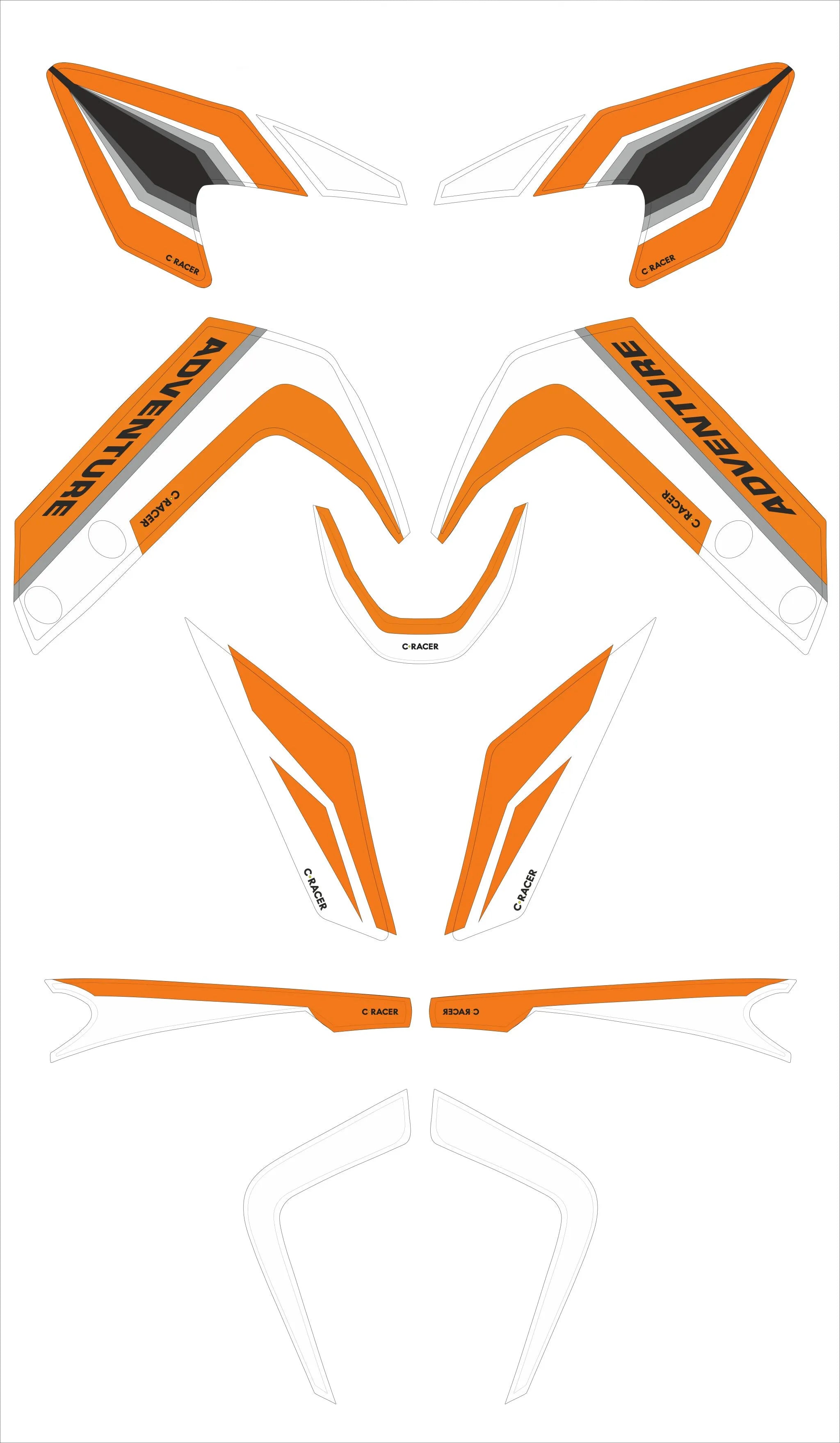 C-racer Sticker Kit For Ktm 390 Adventure
