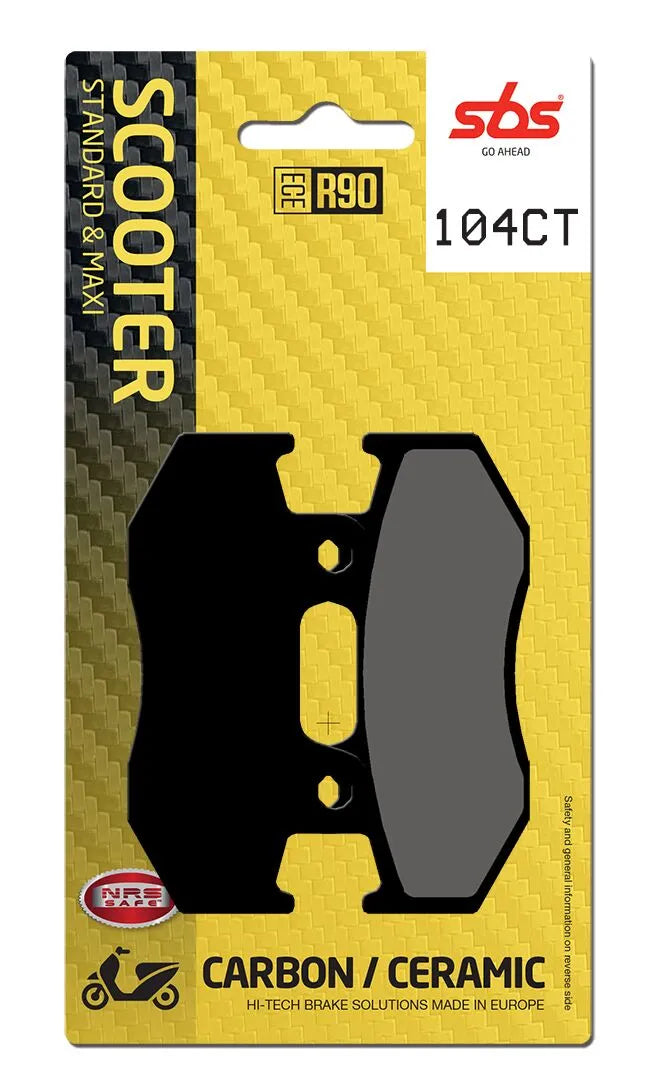 Sbs Ct Scooter Carbon Tech Organic Brake Pads - Front & Rear