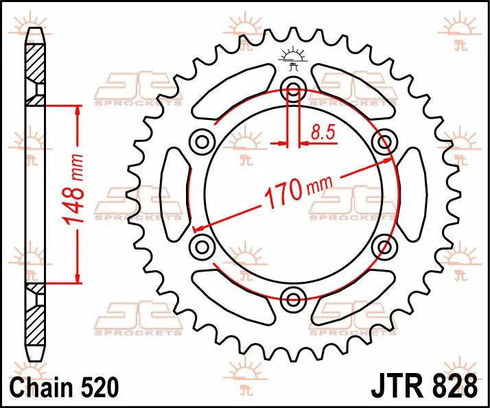 Jt Sprockets Steel Rear Sprocket 520-47t