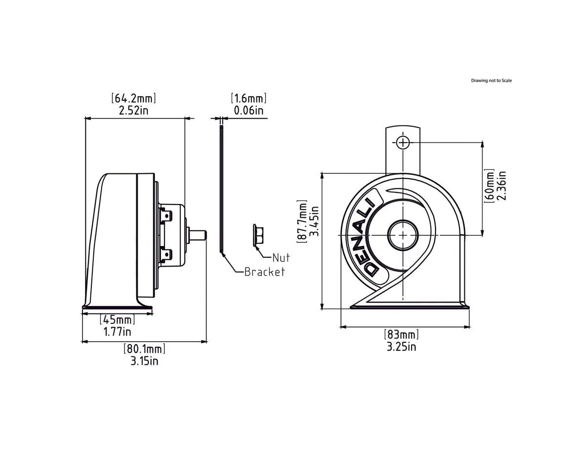 Denali Soundbomb Mini Low Tone Motorcycle Horn