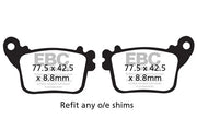 Ebc Vee Semi-sintered Brake Pads - Rear