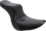 Le Pera Cherokee Seat - Black Diamond Stitch - For Harley Davidson