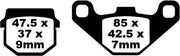 Ebc Sfa Series Organic Scooter Brake Pads - Front & Rear