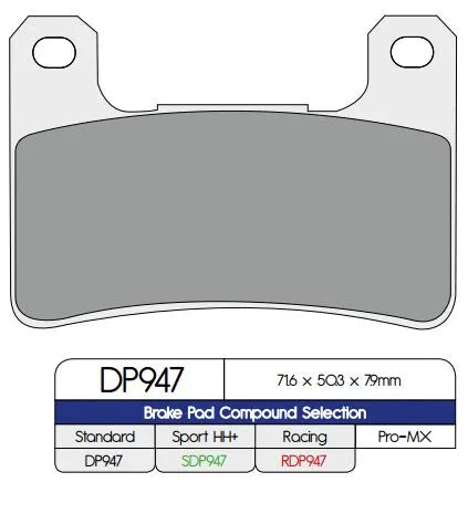 Dp Brakes Standard Sintered Metal Brake Pads - Superior Braking - Front