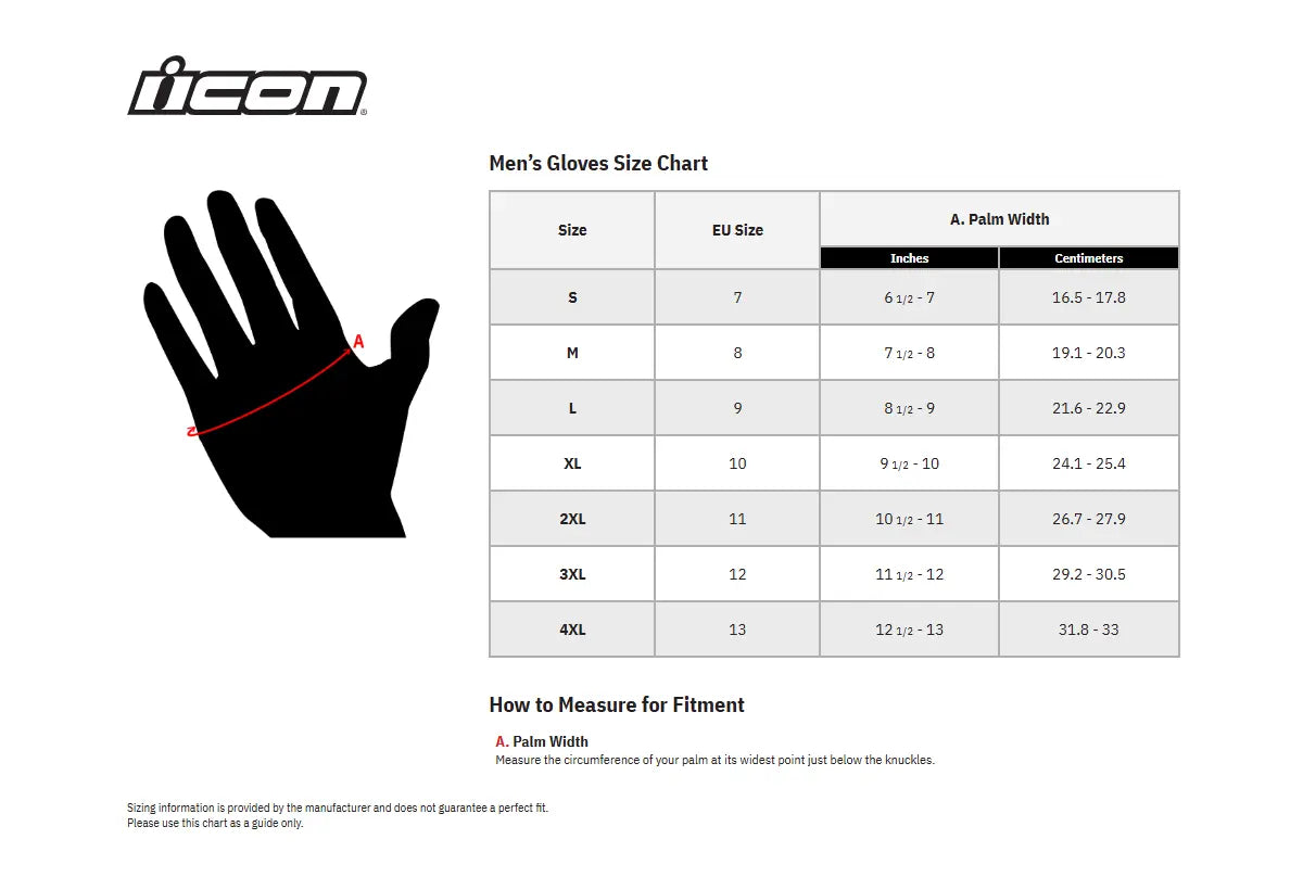 Icon Anthem 2 Ce™ Men's Motorcycle Gloves - Black/Red