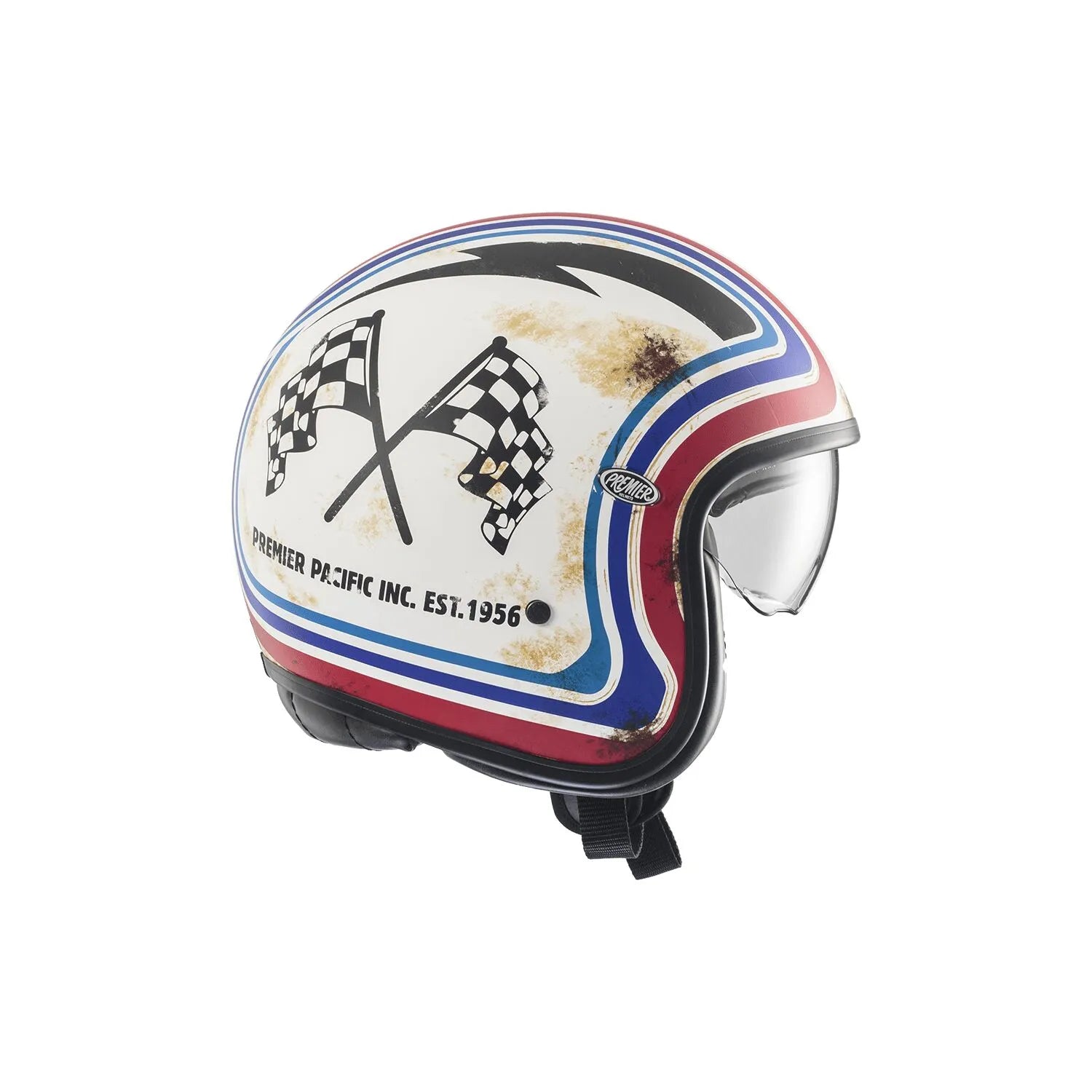 Premier Helmets Vintage Helmet - Open Face Motorcycle Helmet
