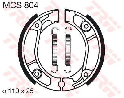 Trw Organic Brake Shoes - Superior Performance In Wet Conditions - Front & Rear