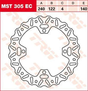 Trw Ec Cross Design Brake Rotor - Rear