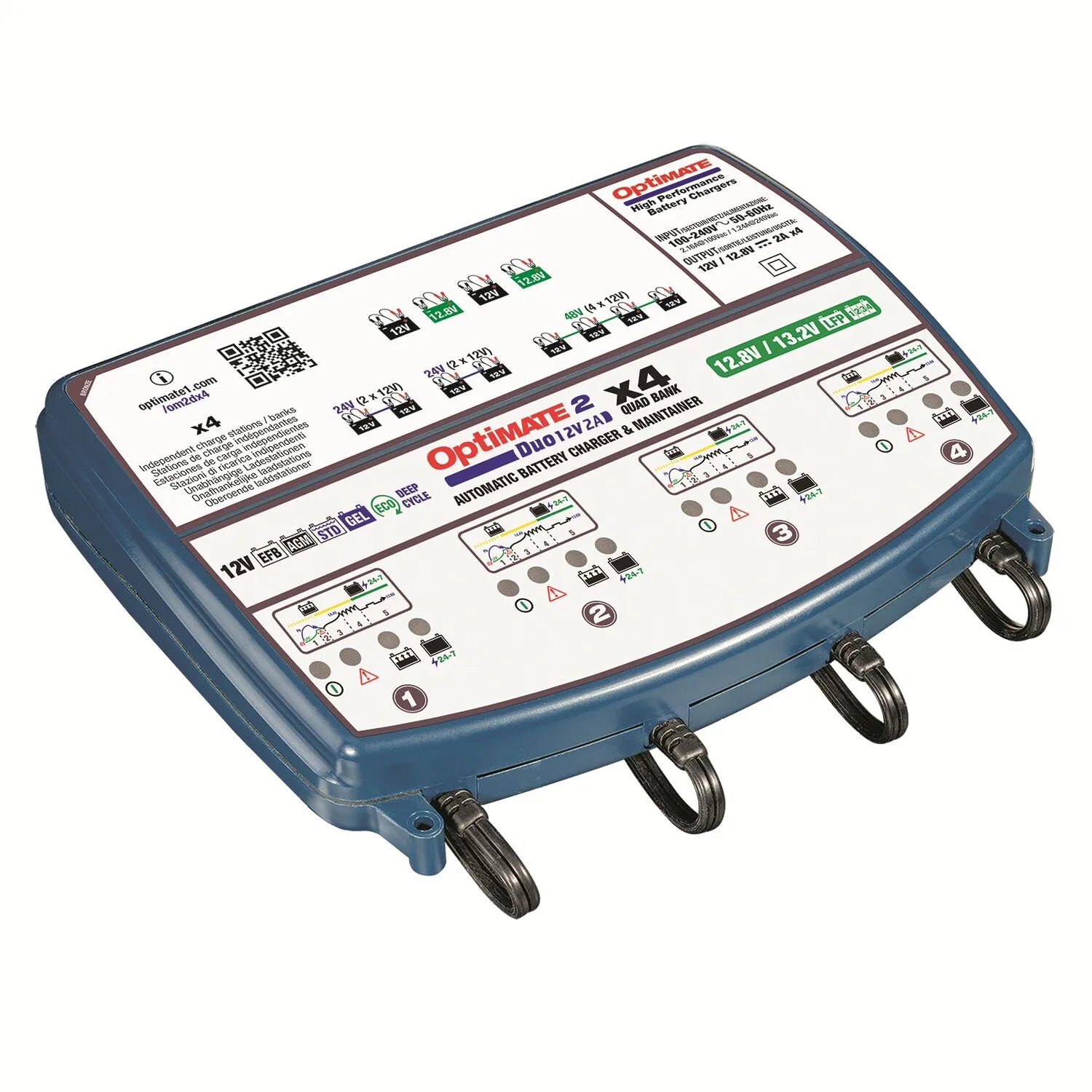 Tecmate Optimate 2 Duo X 4 Bank Battery Maintainer