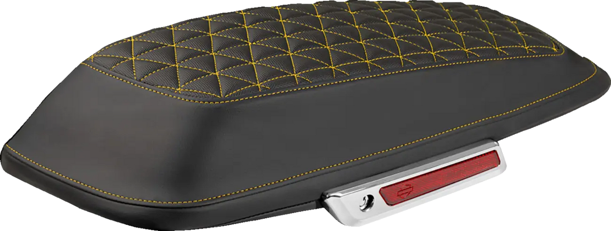 Saddlemen Tri-Gripper Saddlebag Lid Covers Gold Stitching
