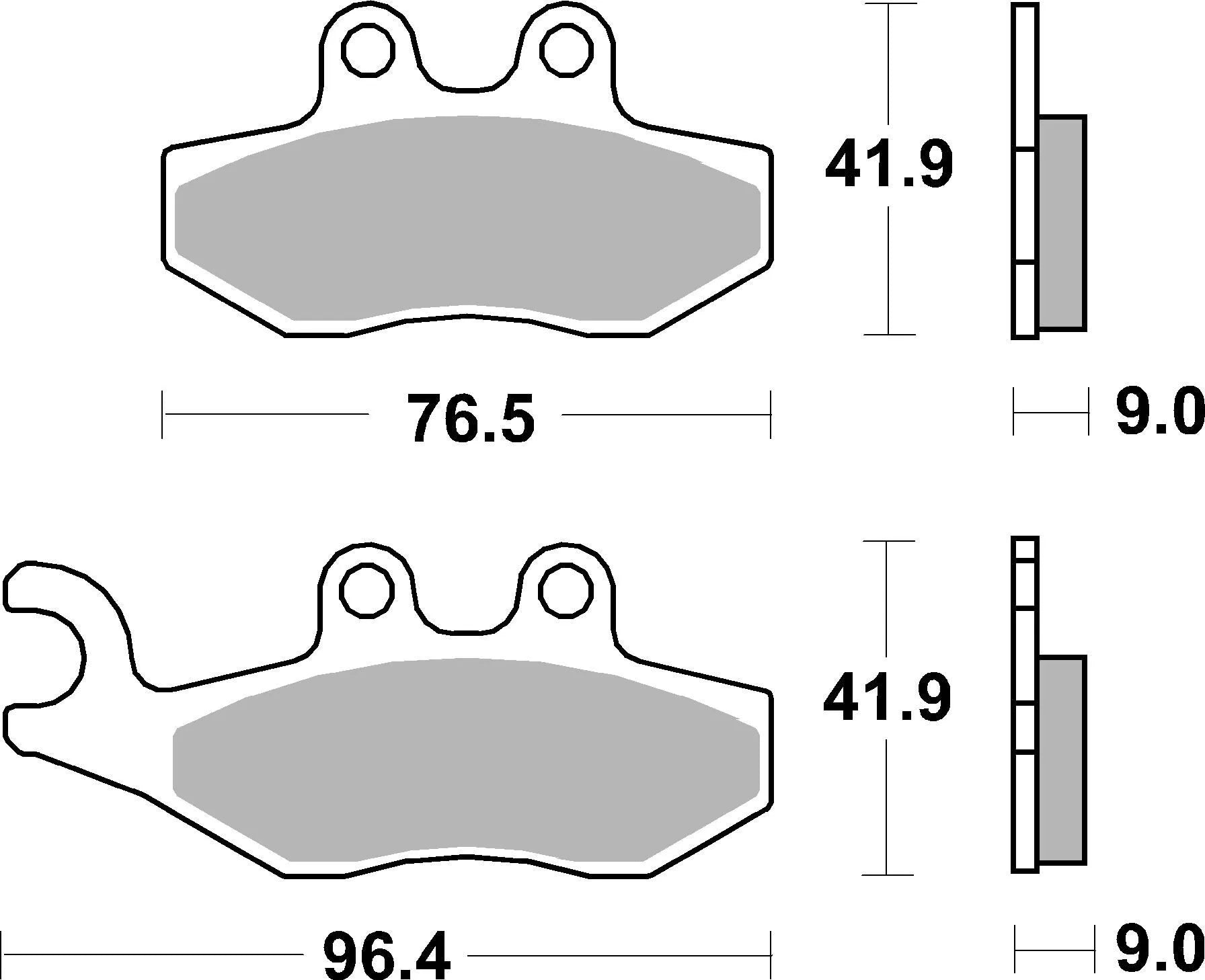 Sbs Ct Scooter Carbon Tech Organic Brake Pads - Front & Rear