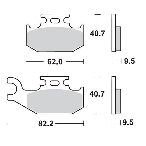 Moto-master Racing Brake Pads Atv Sintered Metal - Front