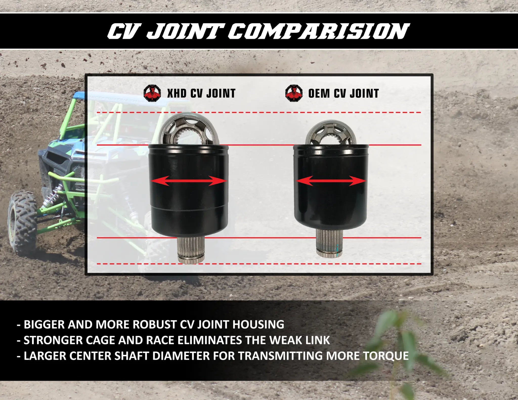 Demon Heavy-duty X-treme Axle - Enhanced Durability