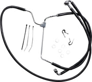 Drag Specialties Extended Black Vinyl Brake Line Kit