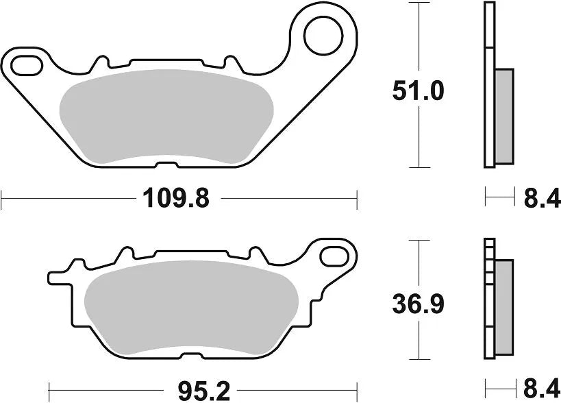 Sbs Hf Street Ceramic Brake Pads For Street Bikes - Front