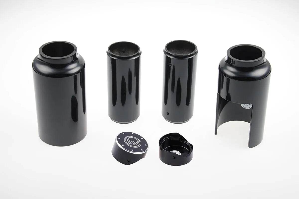 Cult Werk Fork Covers In Black For Harley-davidson