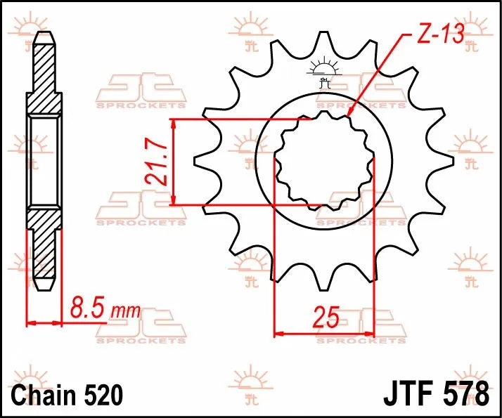 Jt Sprockets Front Sprocket - 520 Chain, 16 Tooth