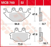 Trw All Round Sintered Metal Brake Pads Set Of 2
