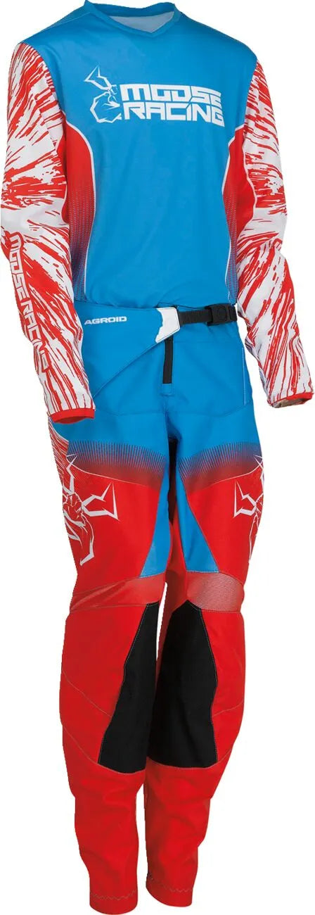Moose Offroad Youth Agroid Racewear Pants - Black/Blue/Red/White