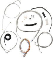 LA CHOPPERS Stainless Braided Cable/Brake Line Kit for Ape
