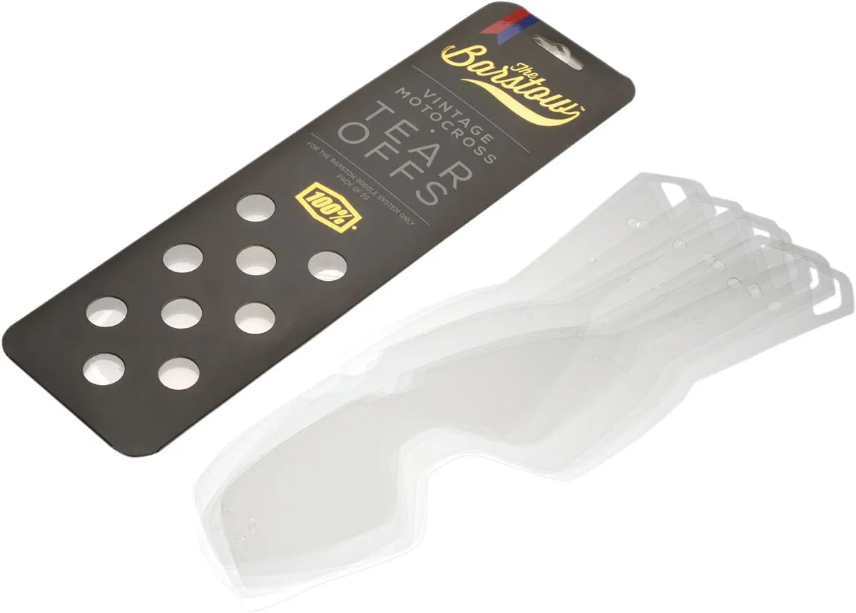 100% Barstow Goggle Tear-Offs 20-Pack