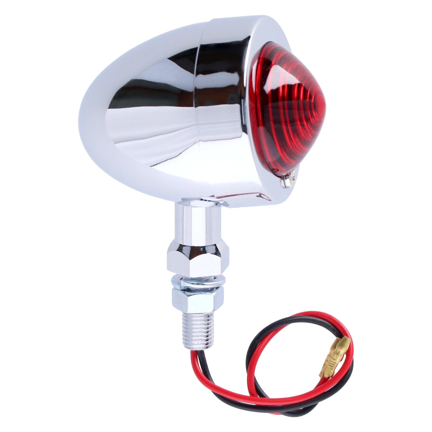 MCS Bullet marker light - Chrome - Red lens - DF - ext - stud mount
