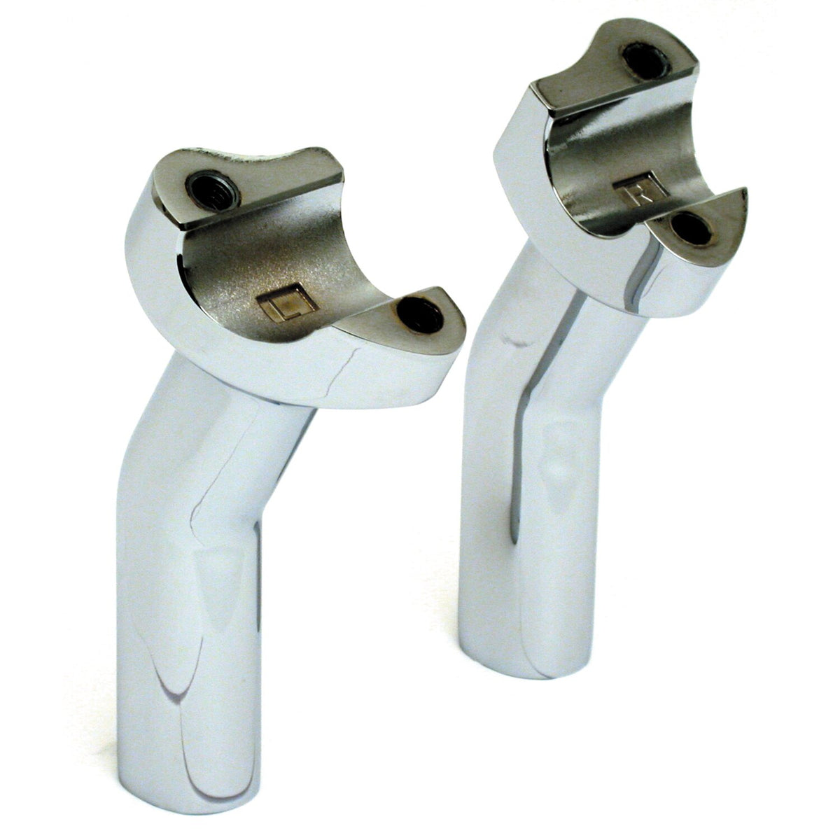 MCS OEM style pullback risers no top clamp - 4.5" rise - Chrome