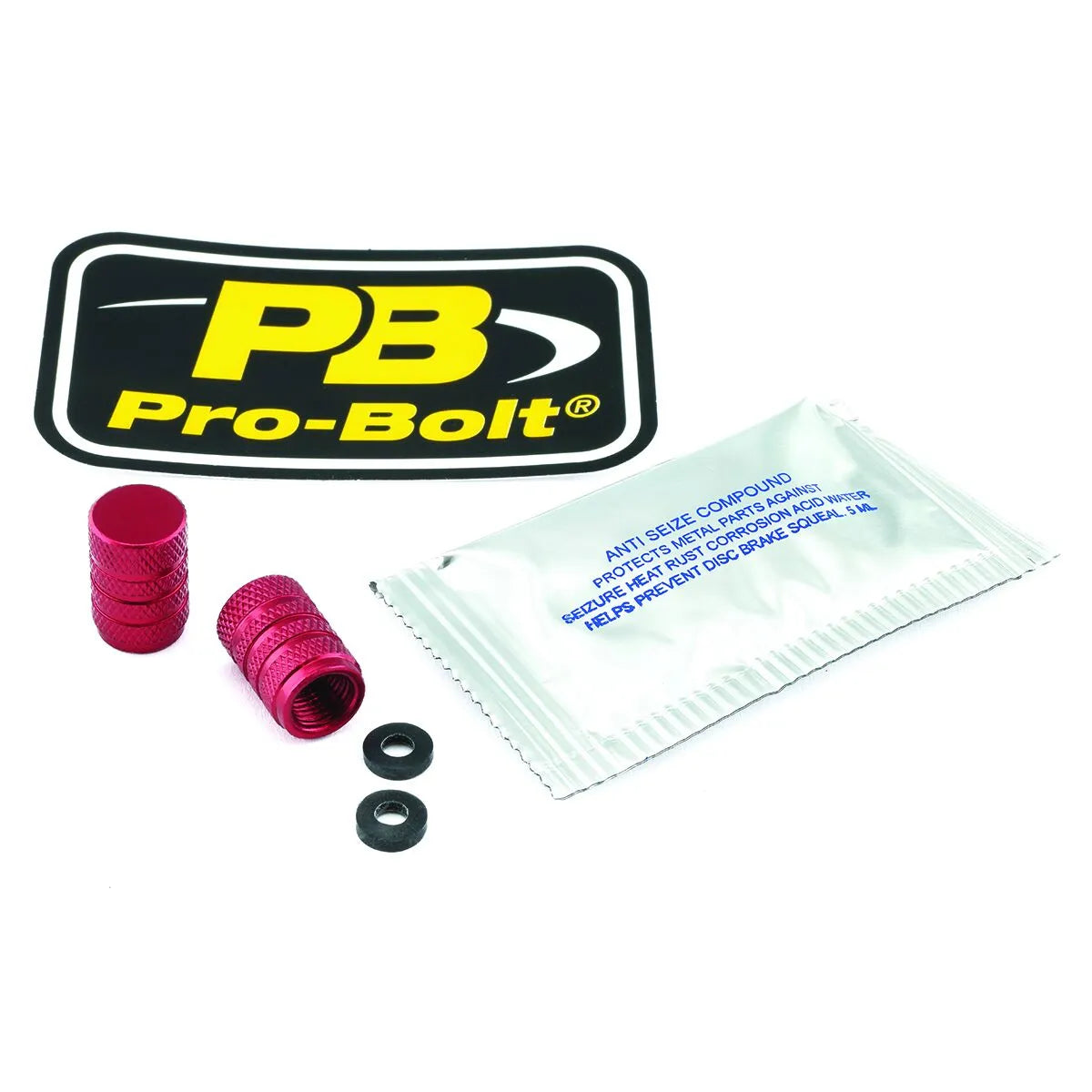 PRO BOLT Aluminum Valve Stem Cap for Motorcycle Tires