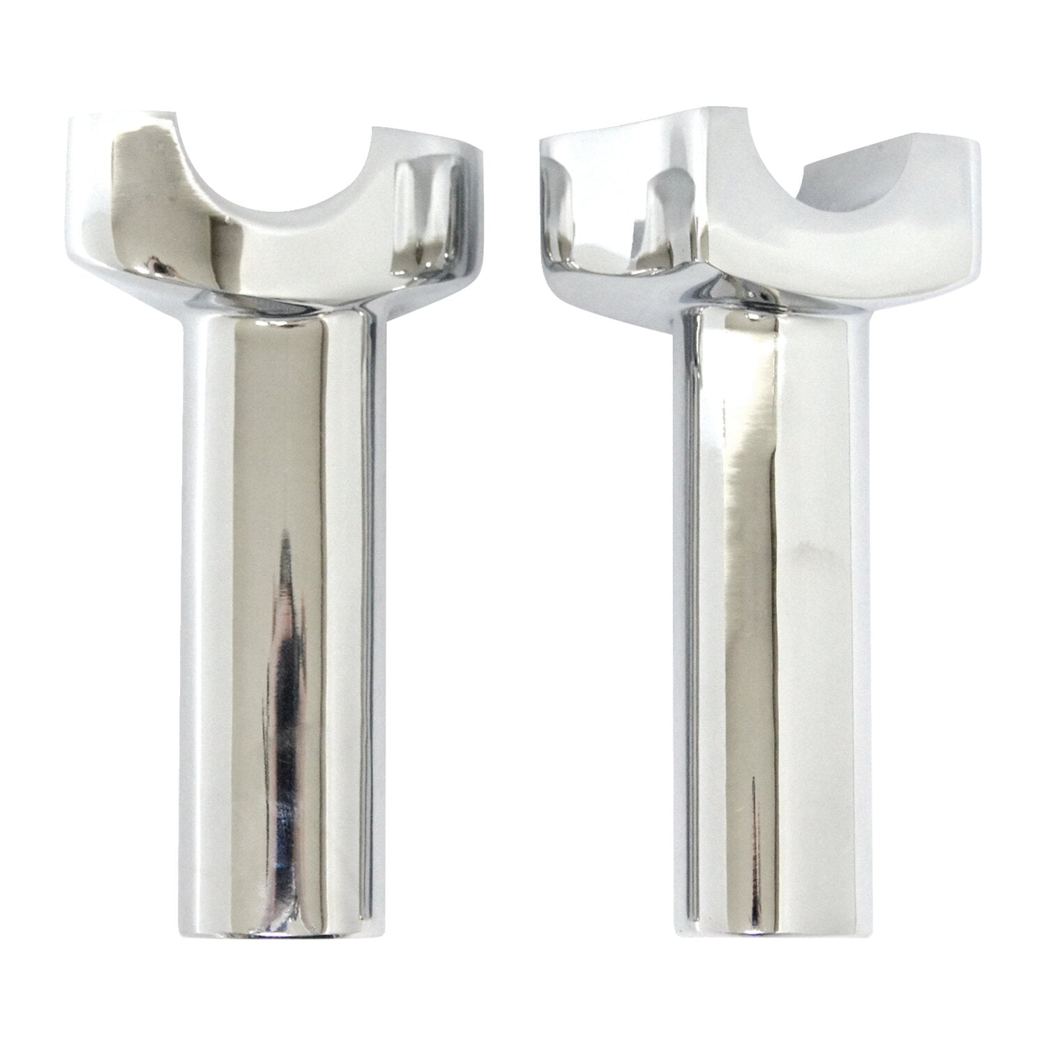 MCS OEM type style risers threaded - 4.5" rise - Chrome