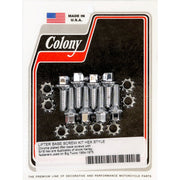 Colony tappet block mount kit - OEM style chrome