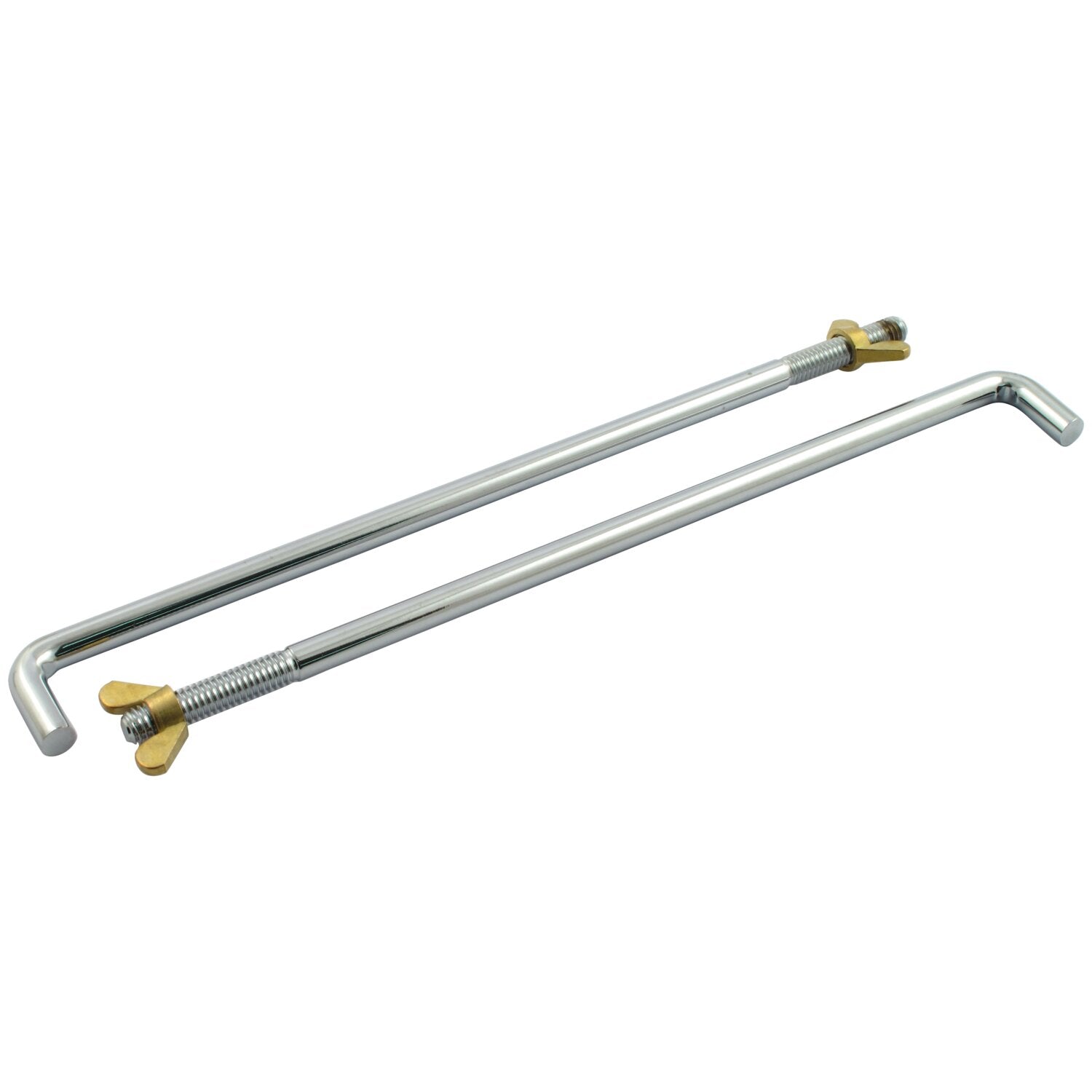 MCS Battery hold down rod set 6-volt - Chrome