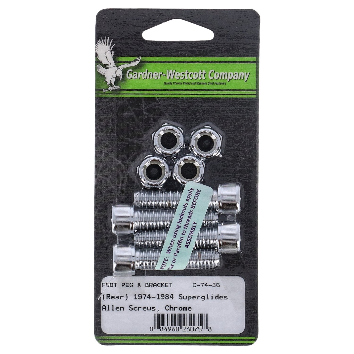 Gardner-Westcott foot peg & bracket mount kit - Rear - Chrome