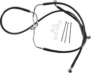 Drag Specialties Extended Black Vinyl Brake Line Kit
