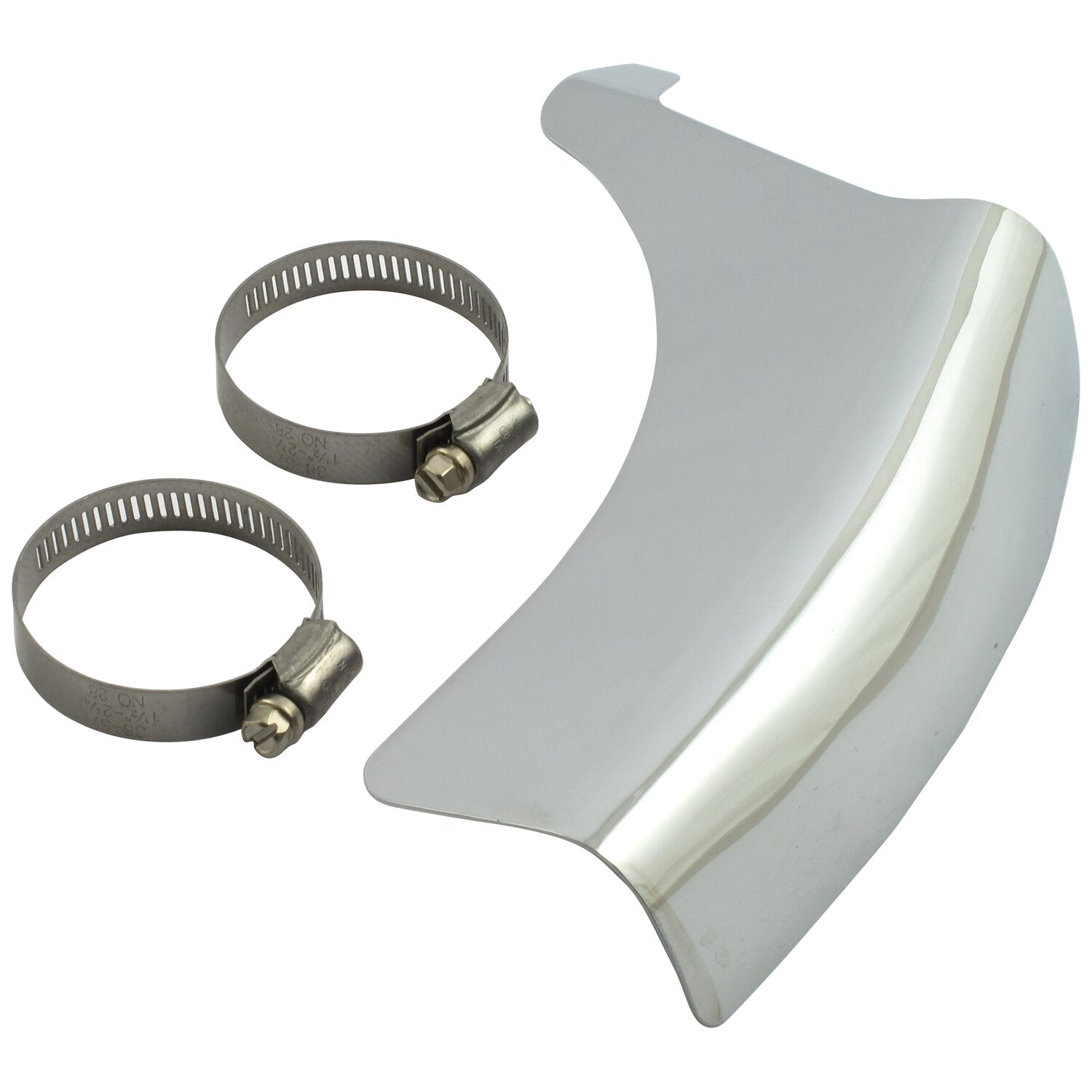 MCS FL Shovel vertical crossover heat shield chrome
