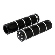 MCS Throttle grip set bomber - Knurled - Black cm
