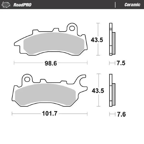 Moto-master Ceramic Brake Pads For Sports Touring Motorcycles - Front