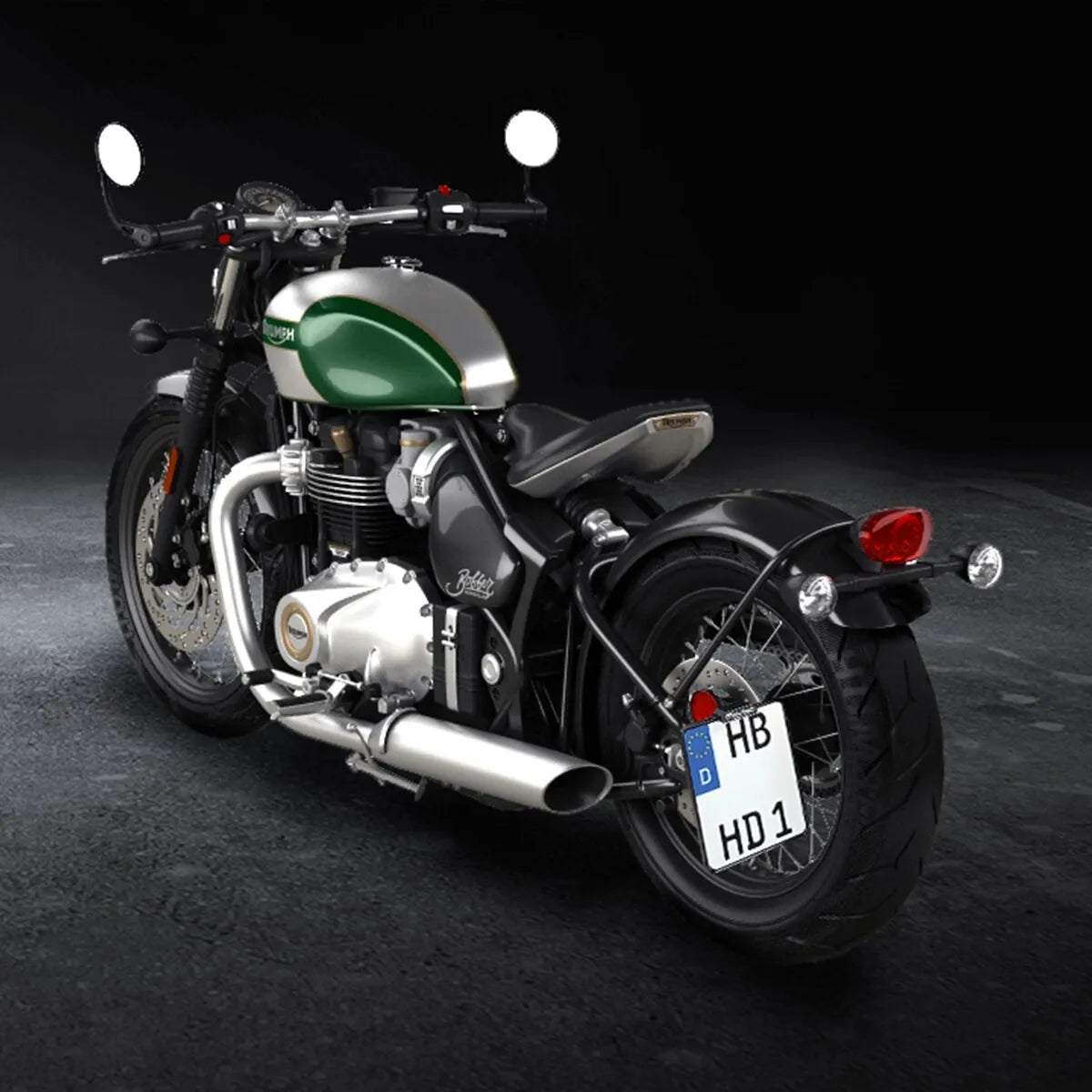 Heinz Bikes Side Mount License Plate Holder For Indian